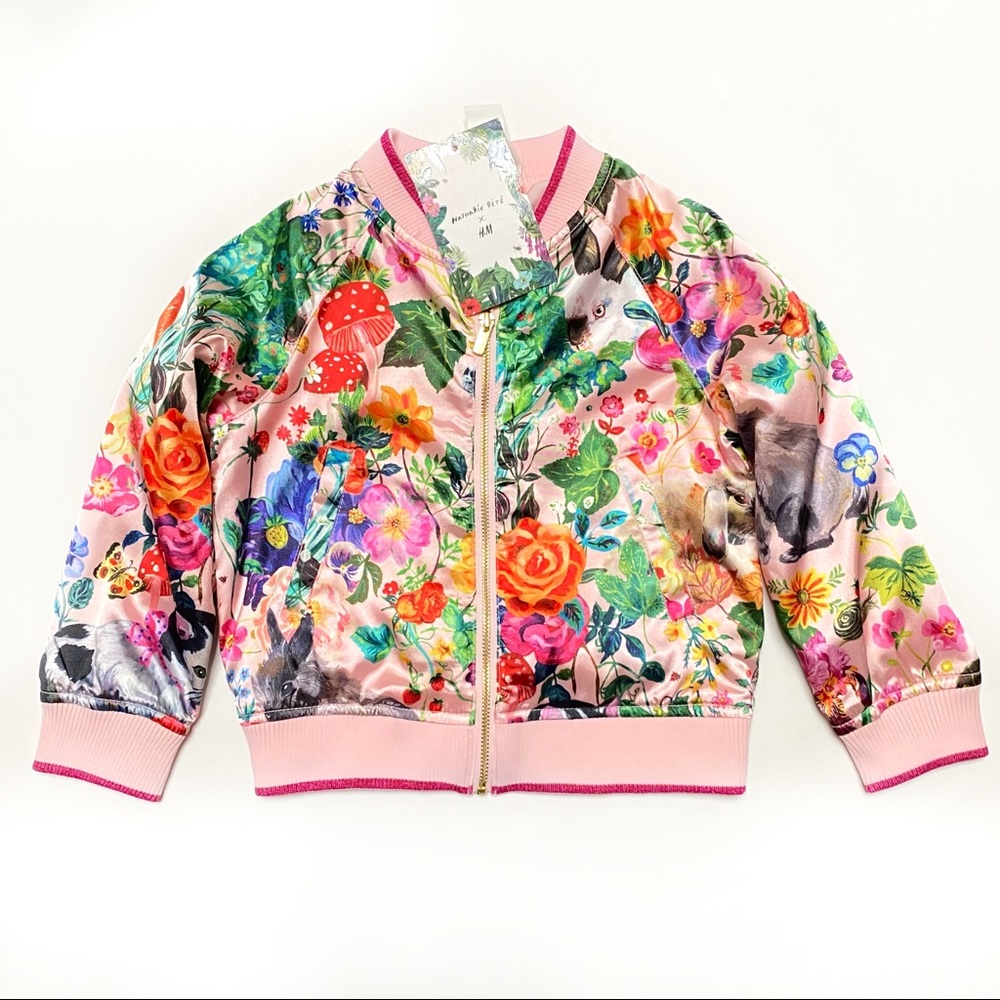 H&M x  Nathalie Lété Girls Satin Jacket 2T NWT